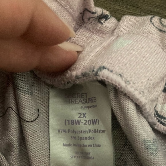 Secret Treasures Women’s 2X Plus Light Pink Coffee Print Loungewear Shorts - Picture 4 of 5